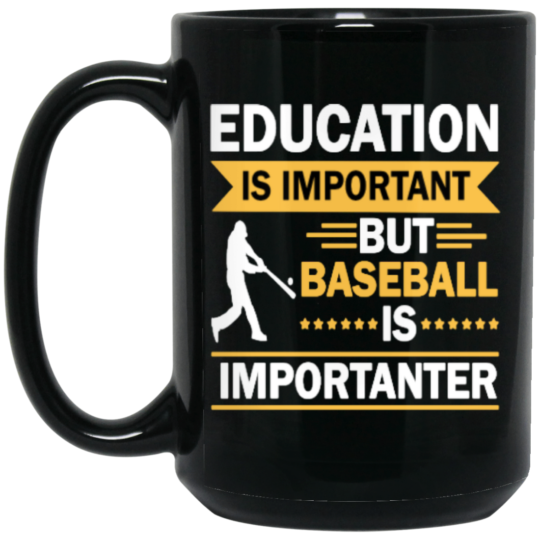 Catch Baseball Sports, Baseball More Important Than School, Baseball Love Black Mug