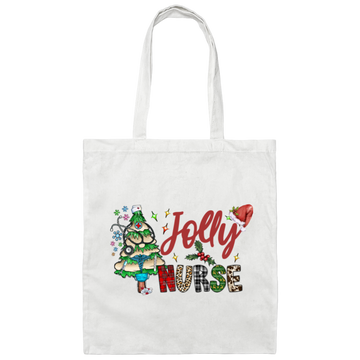 Jolly Nurse In Xmas, Merry Christmas With Your Nurse, Best Gift For Everyone Canvas Tote Bag