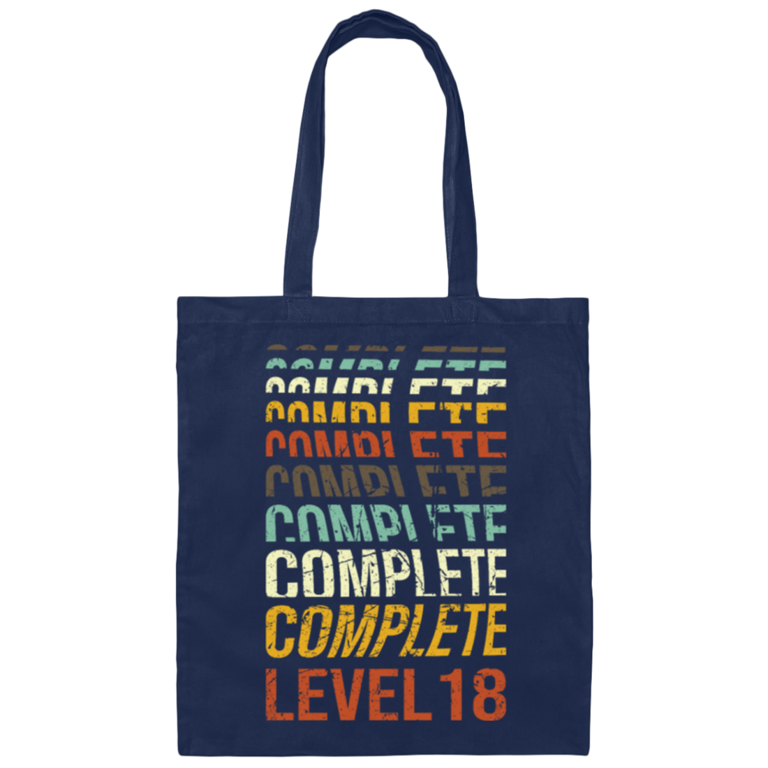 Birthday 18th Gift, 18 Years Old, Complete Level 18, Love 18th Canvas Tote Bag