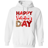 Happy Valentine's Day, Cute Valentine, Leopard Pattern, Valentine's Day, Trendy Valentine Pullover Hoodie