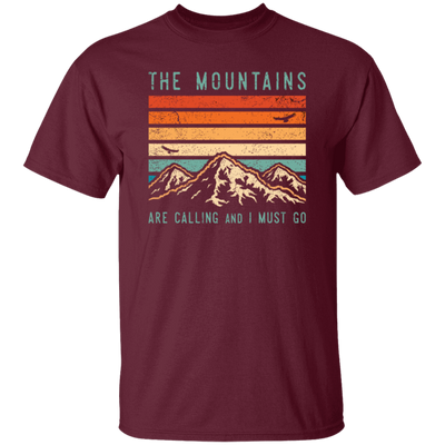 Mountains Are Calling, And I Must Go, Retro Mountain Gift, Mountain Unisex T-Shirt