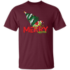 Merry Grinchmas, Merry Christmas, Grinch With Xmas Tree Unisex T-Shirt