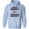 Aim Shoot Swear Repeat, Love Billiard, Billiard Lover Pullover Hoodie