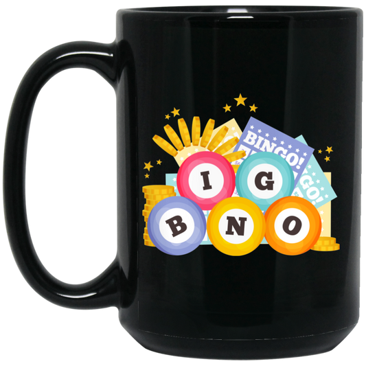 Bingo Game, Love Bingo, Best Bingo, Win The Lottery, Better Life Black Mug