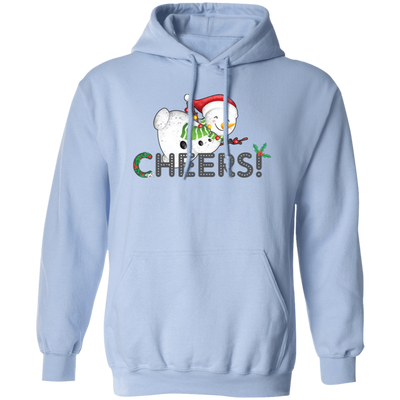 Cheers Christmas, Snowman Xmas, Merry Christmas, Trendy Christmas Pullover Hoodie