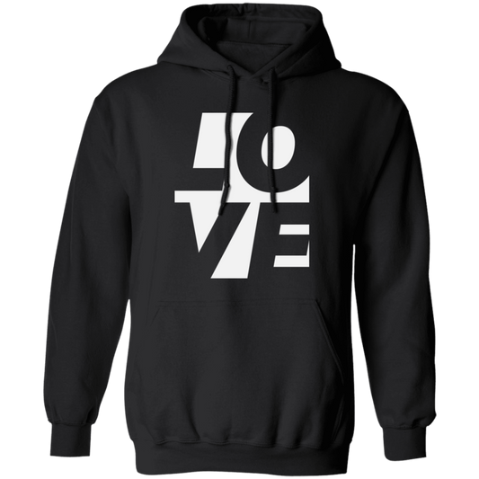 Couple Gift, Love Silhouette, Love Text, Valentine Love Pullover Hoodie