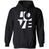 Couple Gift, Love Silhouette, Love Text, Valentine Love Pullover Hoodie