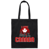 Canada Love, Vancouver, Maple Leaf, Love Canada, Best Country Canvas Tote Bag