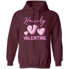 Howdy Valentine, Retro Valentine, Groovy Valentine, Valentine's Day, Trendy Valentine Pullover Hoodie