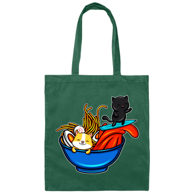 Ramen Cat Hopeless Ramentic Ramen Kawaii Noodle Canvas Tote Bag