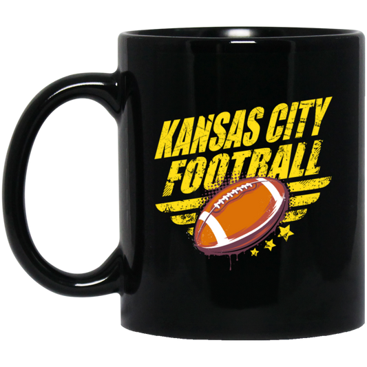 Kansas City Football, Football Lover, American Football, Baseball Gift Black Mug