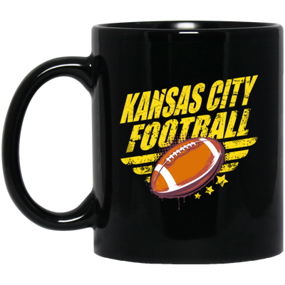 Kansas City Football, Football Lover, American Football, Baseball Gift Black Mug