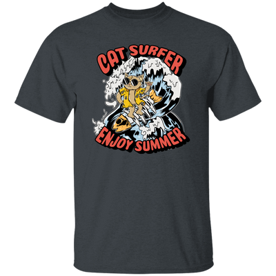 Cat Surfer Enjoy Summer, Surfing On The Beach, Summer Vacation Unisex T-Shirt