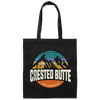 Crested Butte Colorado Outdoors Mountain Retro Canvas Tote Bag