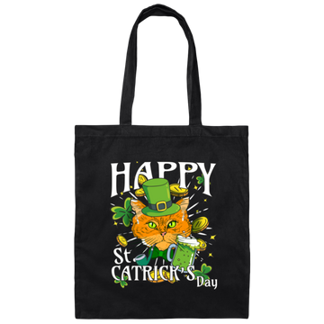Love Patrick Day Happy St Catrick Day My Cat Lover Canvas Tote Bag