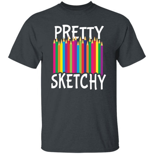 Pretty Sketchy, Color Pencils, Colorful, Sketching Unisex T-Shirt