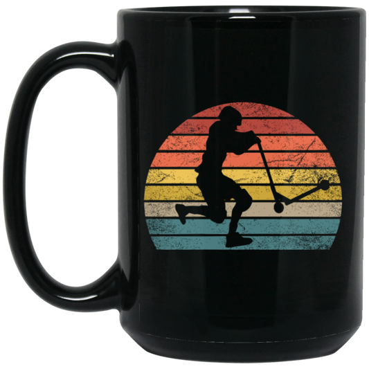 Scoot Lover, Scooter Gift, Funny Sport Vintage Style, Gift For Scooter Rider Black Mug