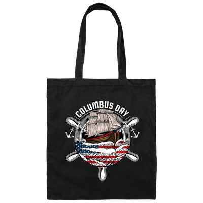 Columbus Day Gift For Columbus Lover Retro Style Columbus Canvas Tote Bag