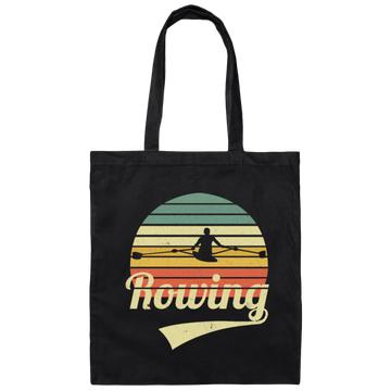 Rowing Row Rowboat Rower Vintage Retro Canvas Tote Bag