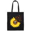 Sunflower Pi, Pi Number, 100 Days Of School Math, Love Mathemetic Gift Idea Canvas Tote Bag