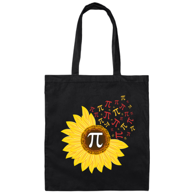 Sunflower Pi, Pi Number, 100 Days Of School Math, Love Mathemetic Gift Idea Canvas Tote Bag