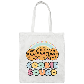 Groovy Cookies, Cookie Squad, Cute Cookie, Funny Cookie Canvas Tote Bag