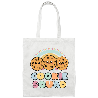 Groovy Cookies, Cookie Squad, Cute Cookie, Funny Cookie Canvas Tote Bag