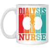 Dialysis Nurse, Retro Dialysis, Kidney Vintage White Mug