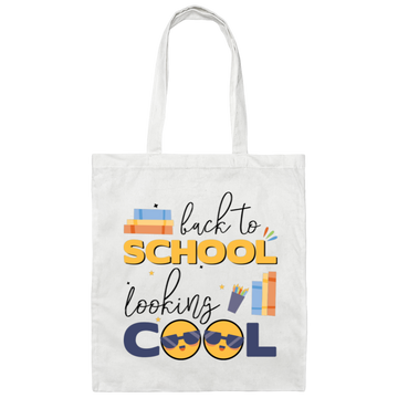 Back To School, Looking Cool, Love School, Baby School Canvas Tote Bag