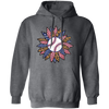 American Baseball, Sunflower Baseball, Leopard Sunflower-1 Pullover Hoodie