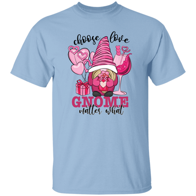 Choose Love, Gnome Matter What, Pink Gnome Unisex T-Shirt