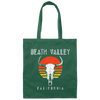 Death Valley National Park Retro Cattle Skull Grap Canvas Tote Bag