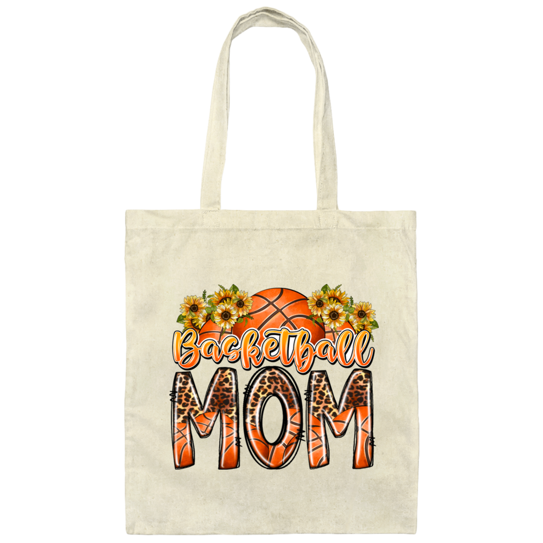 Mom's Gift, Mom Love Basketball, Best Basketball Lover Gift, Best Sport For Mom Canvas Tote Bag