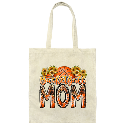 Mom's Gift, Mom Love Basketball, Best Basketball Lover Gift, Best Sport For Mom Canvas Tote Bag