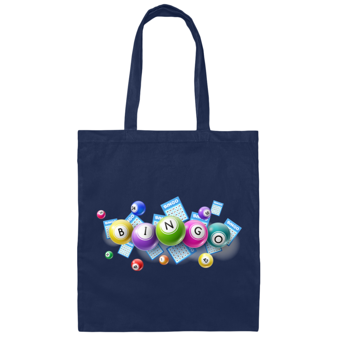 Bingo Balls And Bingo Tickets, Lottery Ticket, Win Bingo Canvas Tote Bag