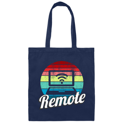 Wifi Lover, Wifi Icon Vintage, Remote Sunset, Cool Gift For Worker Remote From Home Canvas Tote Bag