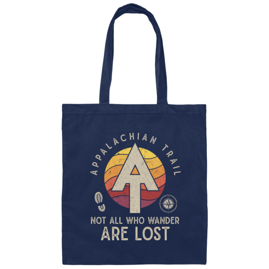 Logo Hiking Wander In The US, Appalachian Trail Canvas Tote Bag