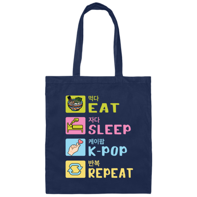 Kpop Lover Love Kpop Repeat Kpop For Me Canvas Tote Bag