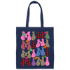 Mini Gift, Love My Mini, Mini Gift, Leopard Pattern, Plaid Pattern Canvas Tote Bag