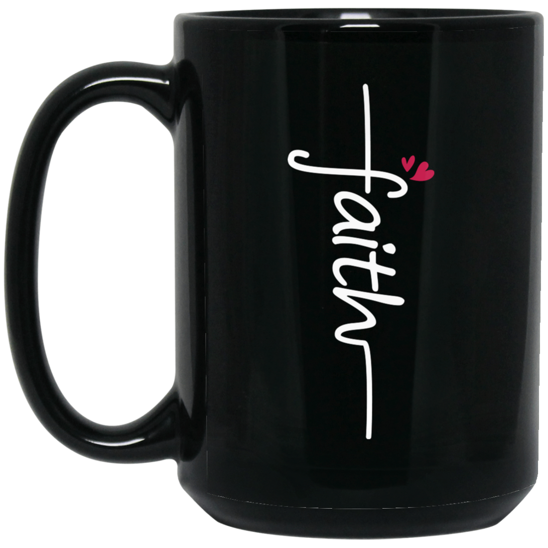 Faith, Love Jesus, Love My Faith, Christian Lover-white Black Mug