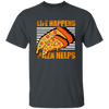 Life Happens, Pizza Helps, Fast Food Lover, Pizza Love Gift, Retro Pizza Unisex T-Shirt