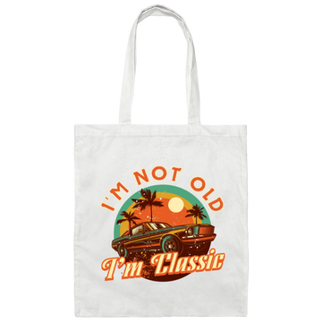 I'm Not Old, I'm Classic, Classic Car, Retro Car Lover Gift Canvas Tote Bag