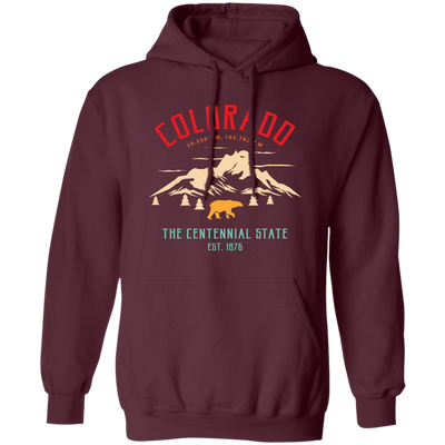 Colorado Park, The Centennial State, EST 1876, National Park Pullover Hoodie