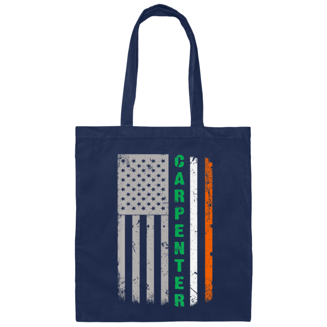 Carpenter Irish American Flag St. Patricks Day Canvas Tote Bag