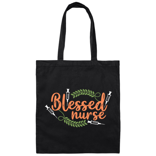 Blessed Nurse, Funny Nurse, Rice Leaves, Love Nurse, Nurse Gift Canvas Tote Bag