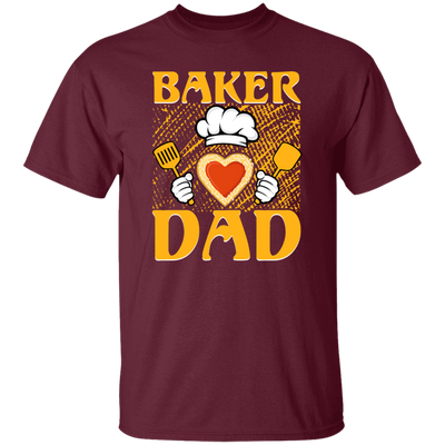 Baker Dad, Chef Dad, Father's Day, Cook With Heart Unisex T-Shirt