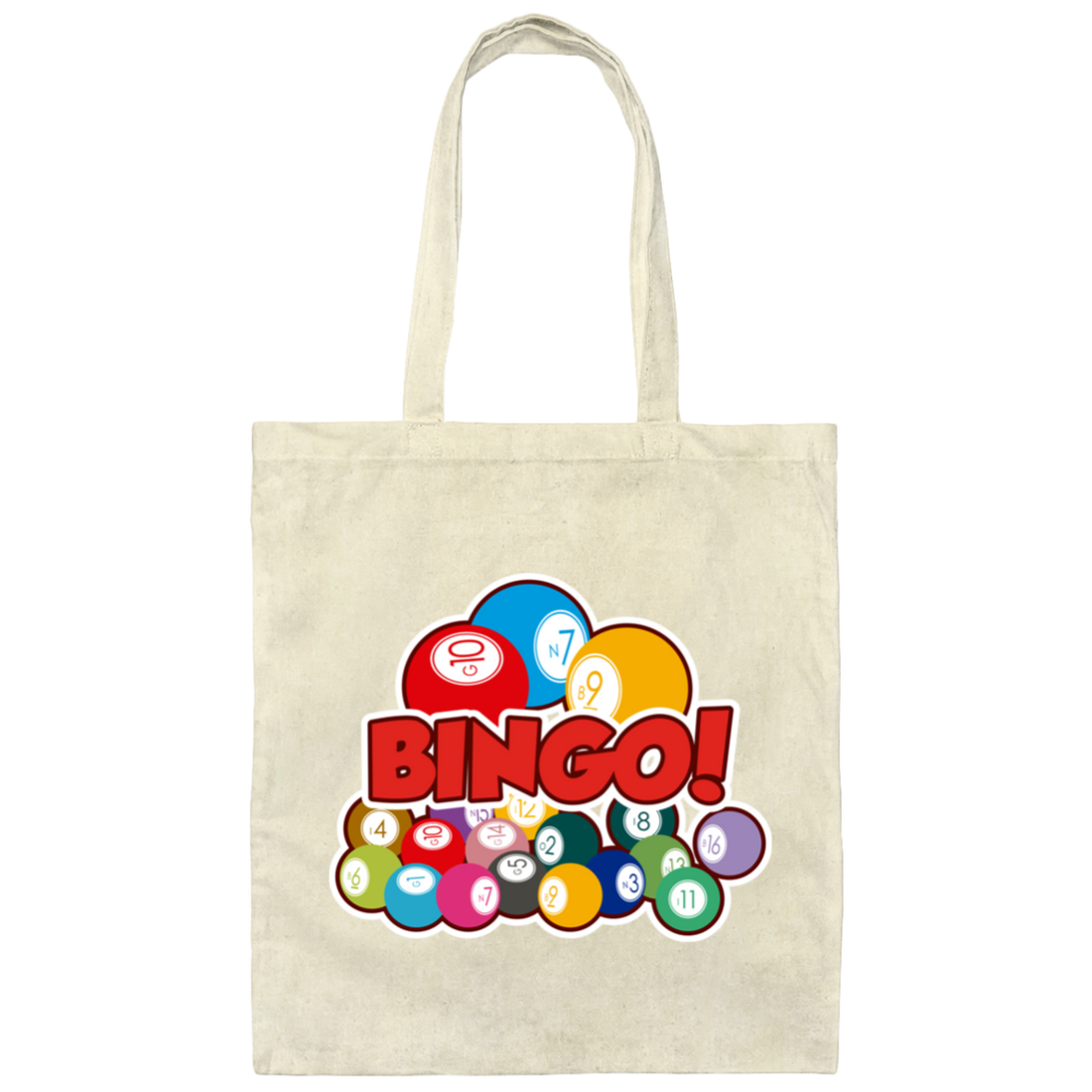 Many Balls, Love Bingo Balls, Bingo Gift, Bingo Balls Gift Canvas Tote Bag