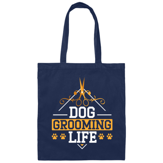 Love Dog Vintage Style, Dog Grooming Life, Retro Dog Lover Canvas Tote Bag