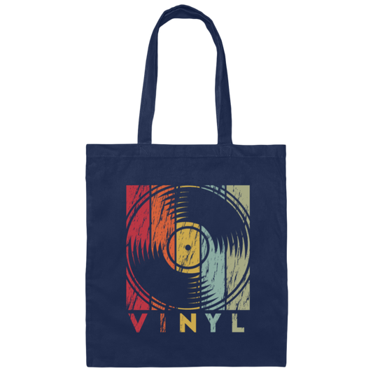 Used Look Vinyl Record Vinyl Retro Old School Music Perfect Gift Canvas Tote Bag