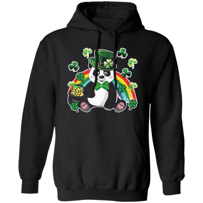 Panda Leprechaun, Saint Patricks Day, Shamrock Lover, Patrick Panda Pullover Hoodie